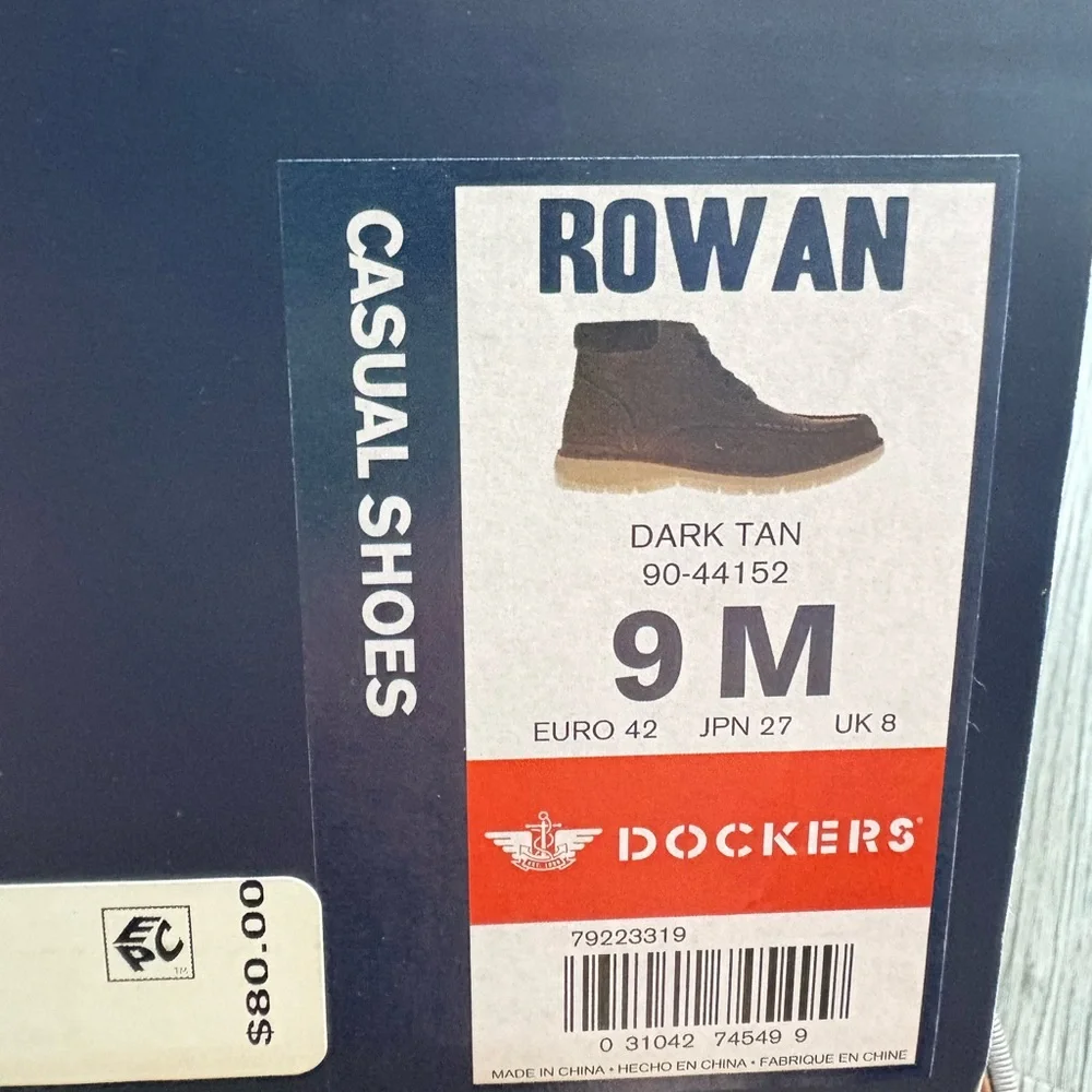 Dockers Rowan boots size 9 Dark Tan color NEW